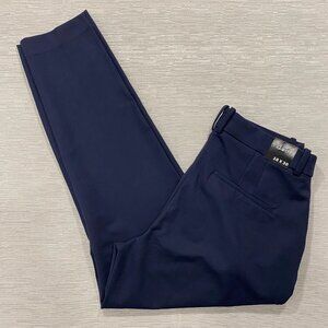 Talbots Dress Pants Womens 16 34x30 Navy Blue Nylon Tapered Trousers Office